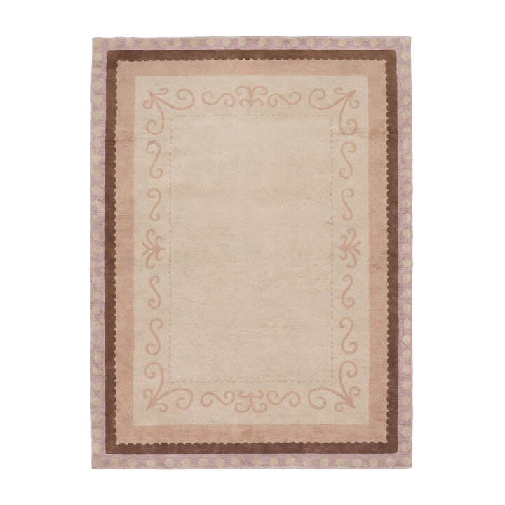 Baumwollteppich - Nola Border Beige