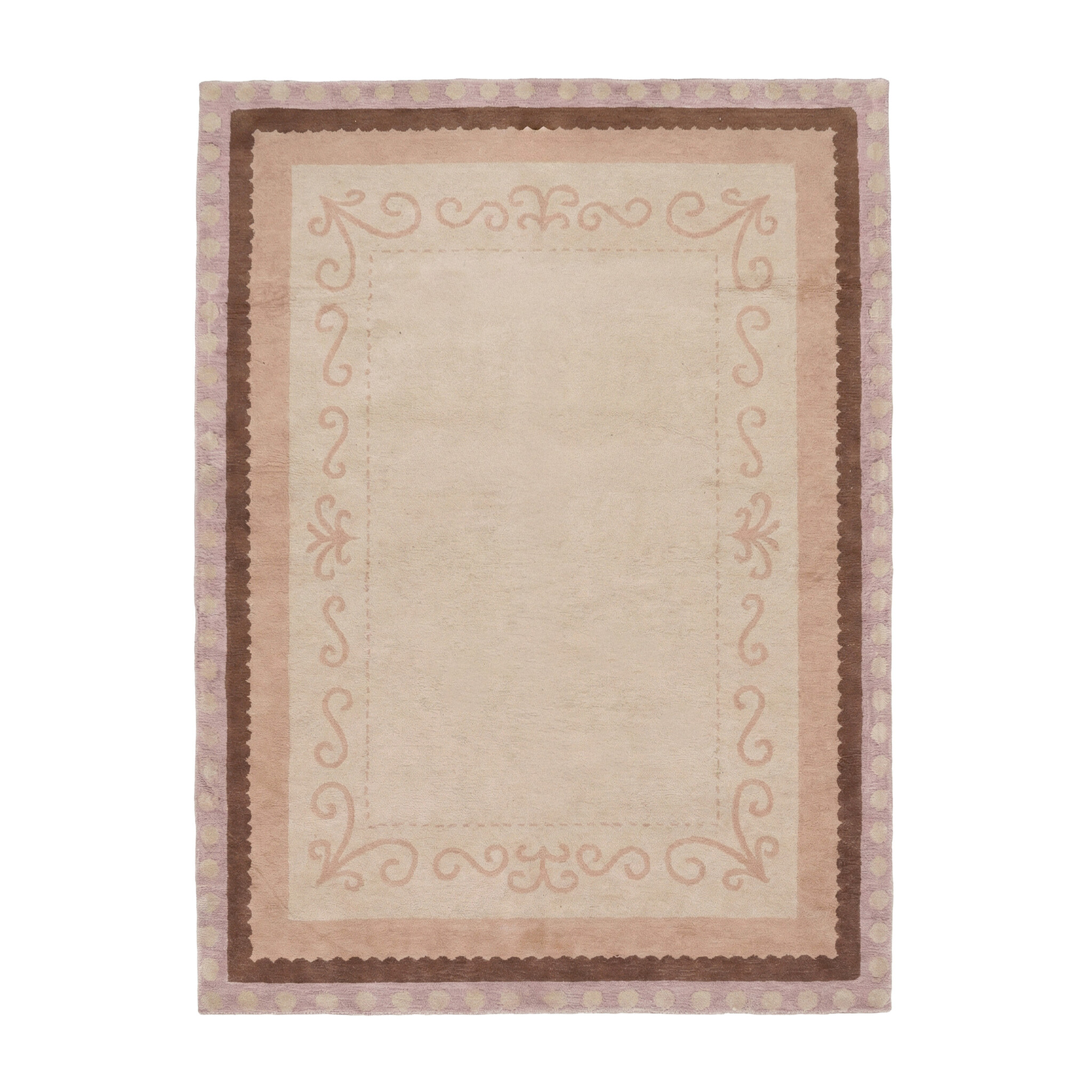 Baumwollteppich - Nola Border Beige - sfeer