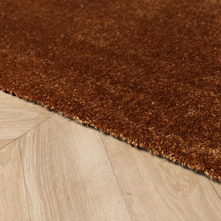 Waschbarer Teppich Rund - Clean Rost