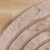 Hochflor Teppich Rund - Carvy Curves Taupe - thumbnail 3