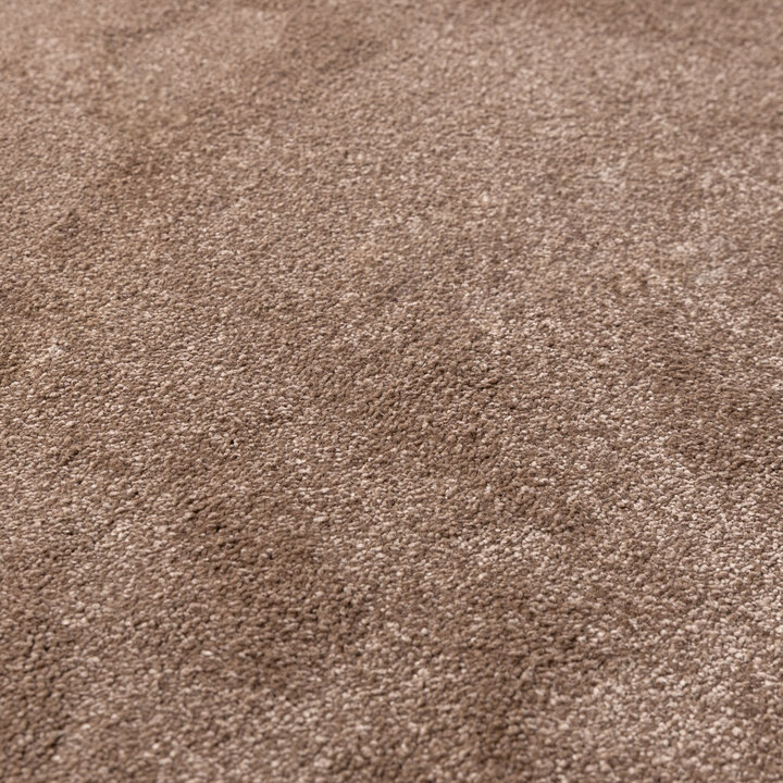 Waschbarer Teppich Rund - Clean Braun