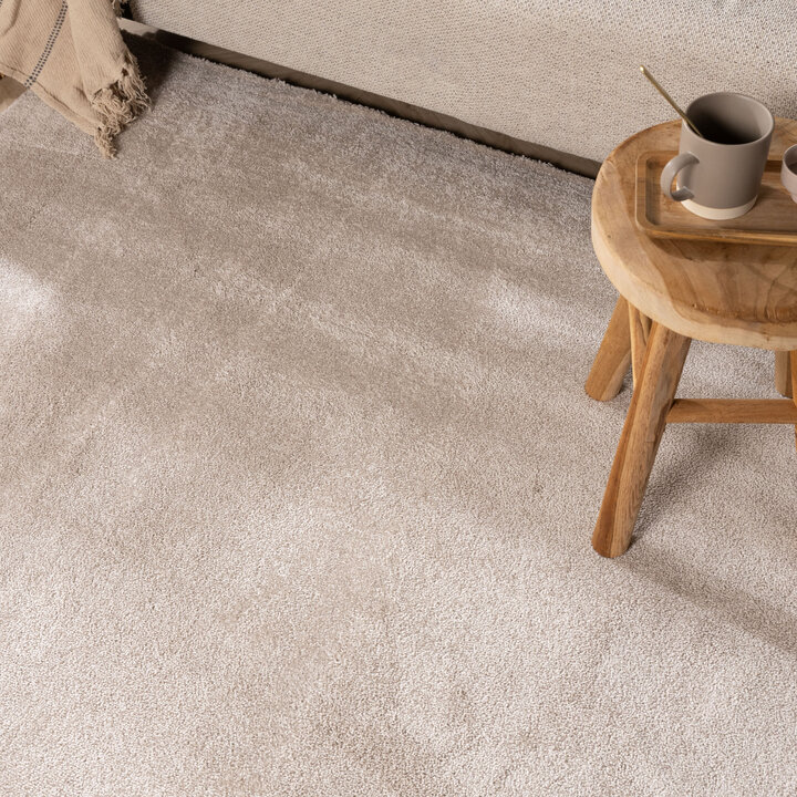 Waschbarer Teppich Rund - Clean Creme