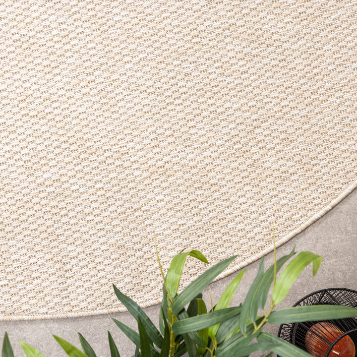 In- & Outdoor Teppich Rund - Costa Beige