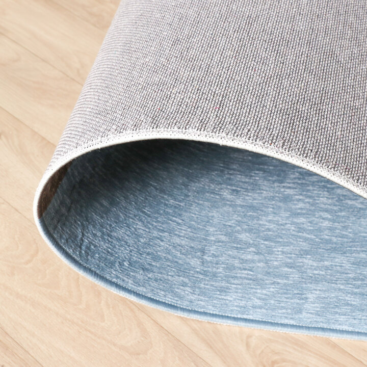 Geometrischer Teppich - Swing Circles Blau Braun