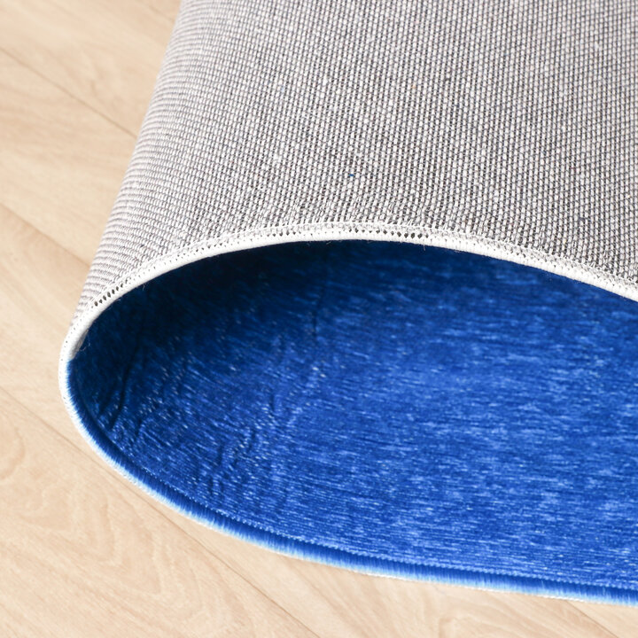 Geometrischer Teppich - Swing Circles Blau