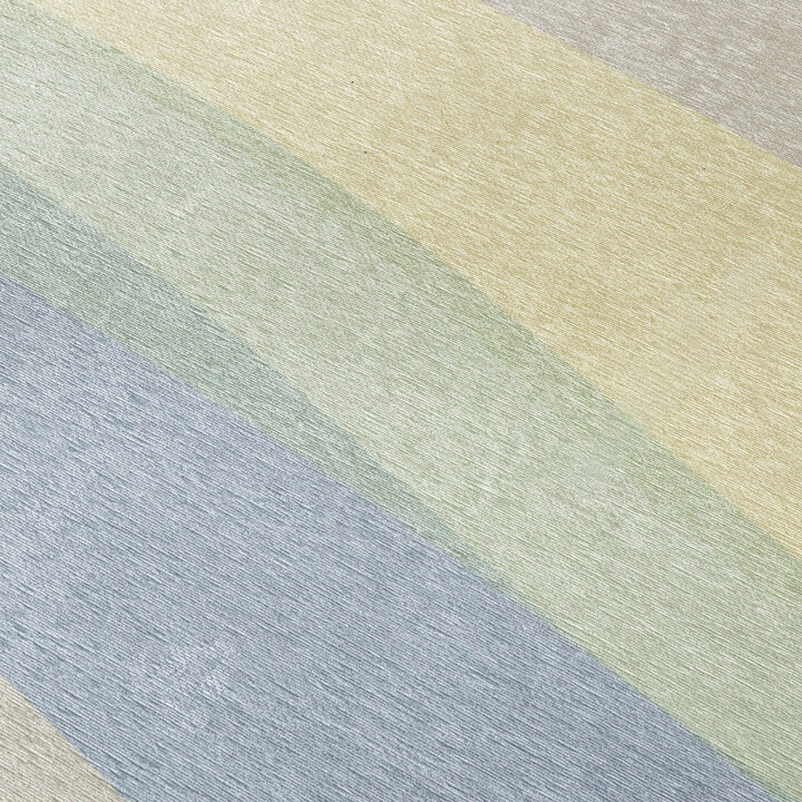 Geometrischer Teppich - Swing Waves Blau Grün 