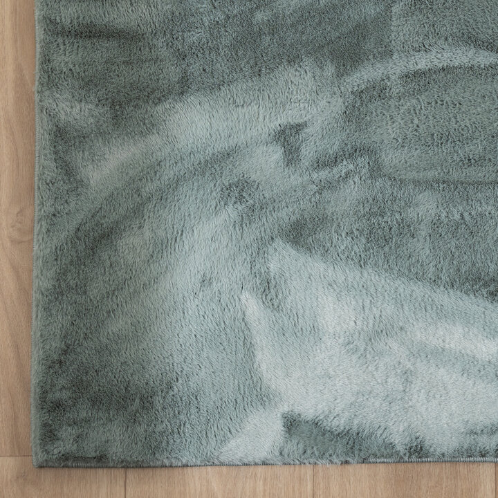 Flauschiger Teppich Quadratisch - Cozy Grün