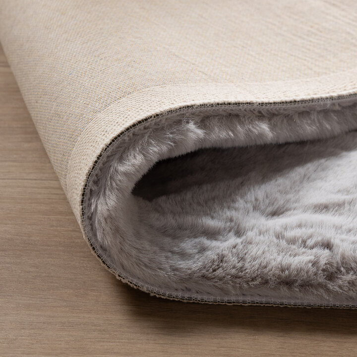 Hochflor Teppich Quadratisch - Comfy Supreme Grau