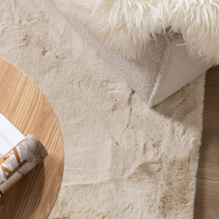 Hochflor Teppich Quadratisch - Comfy Supreme Creme