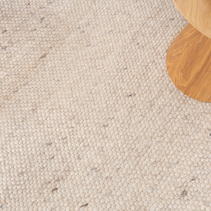 Wollteppich Quadratisch - Feline Weiß Meliert