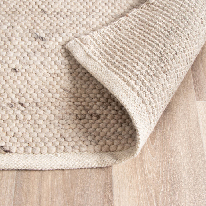 Wollteppich Quadratisch - Feline Weiß Meliert