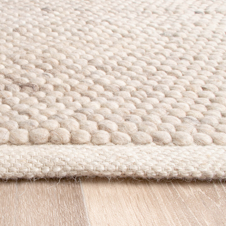 Wollteppich Quadratisch - Feline Weiß Meliert