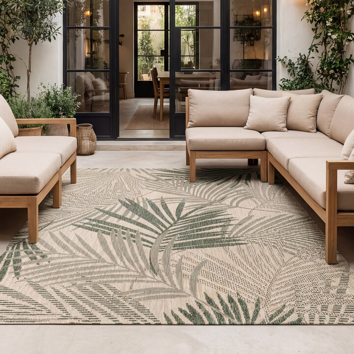 In- & Outdoor Teppich - Tiga Palm Grün