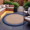 In- & Outdoor Teppich Rund - Florence Blau - thumbnail