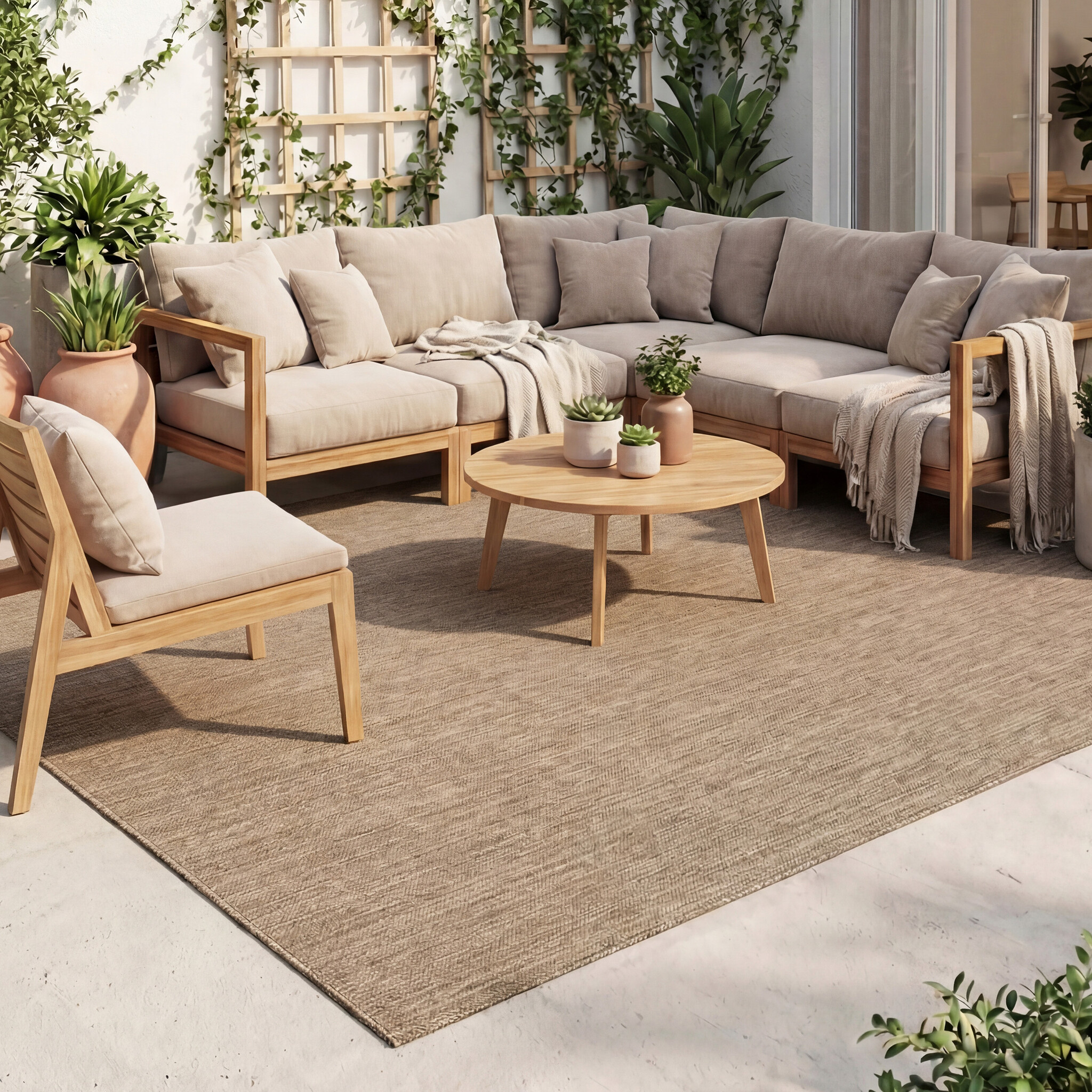 In-& Outdoor Teppich - Malta Melange Natur