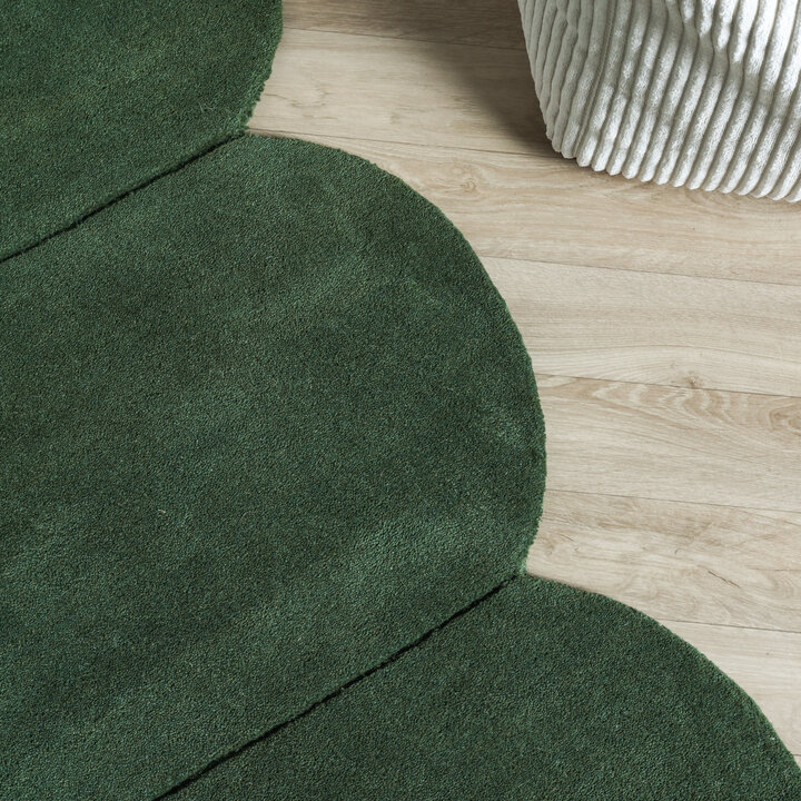 Teppich Organisch - Chester Lines Grün