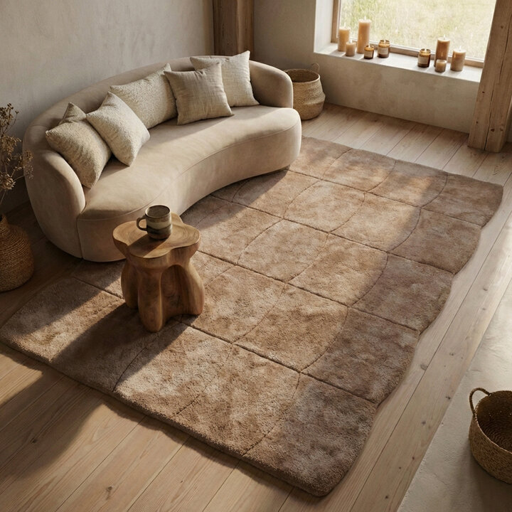 Teppich Organisch - Chester Blocks Braun