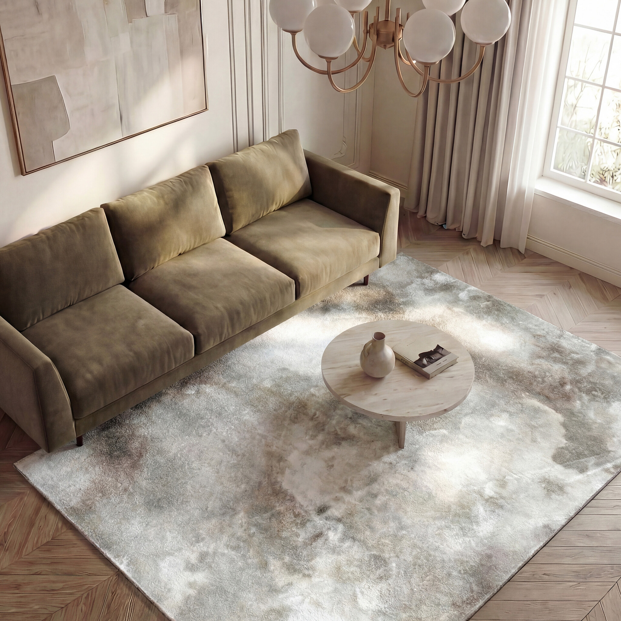 Designer Teppich - Lunara Taupe