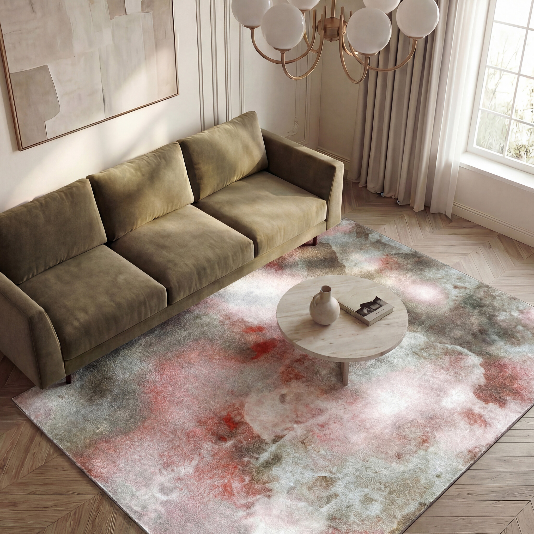 Designer Teppich - Lunara Rot