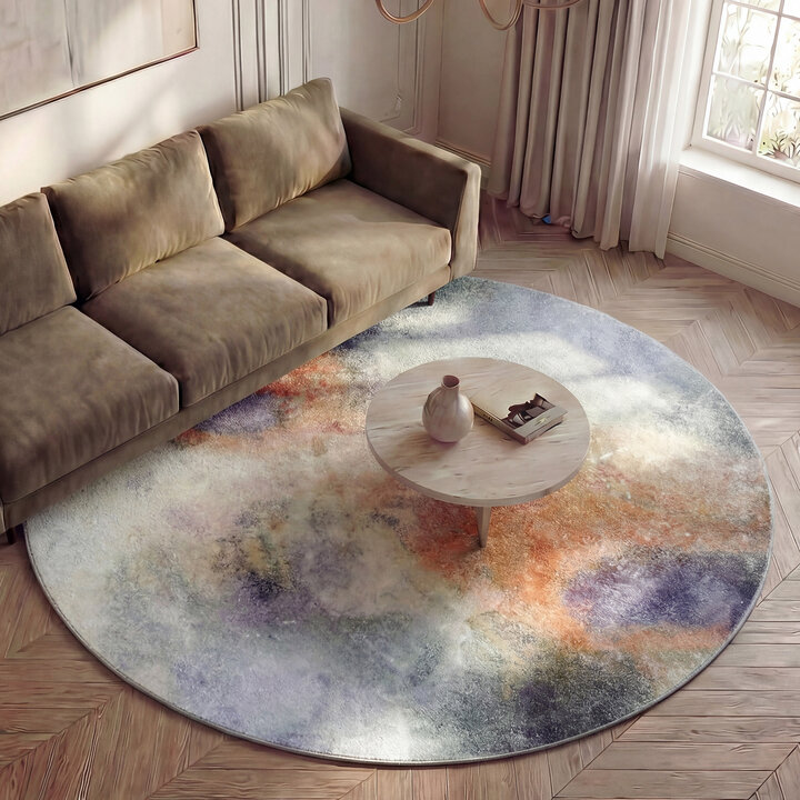 Designer Teppich Rund - Lunara Lila