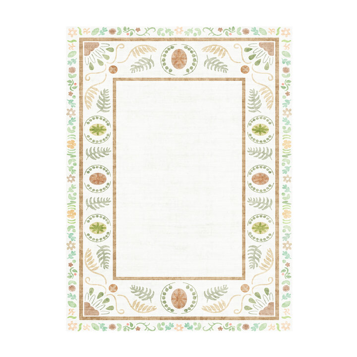 Outdoor-Teppich - Maui Border Weiß