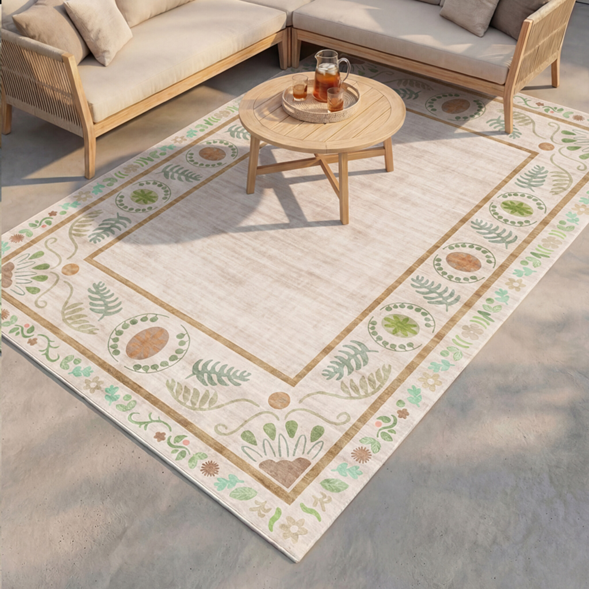 Outdoor-Teppich - Maui Border Rosa