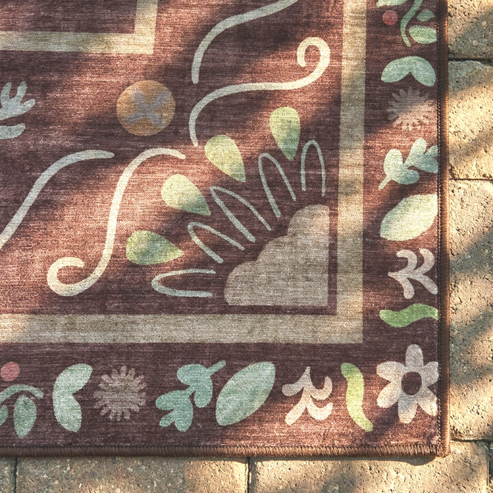 Outdoor-Teppich - Maui Border Braun