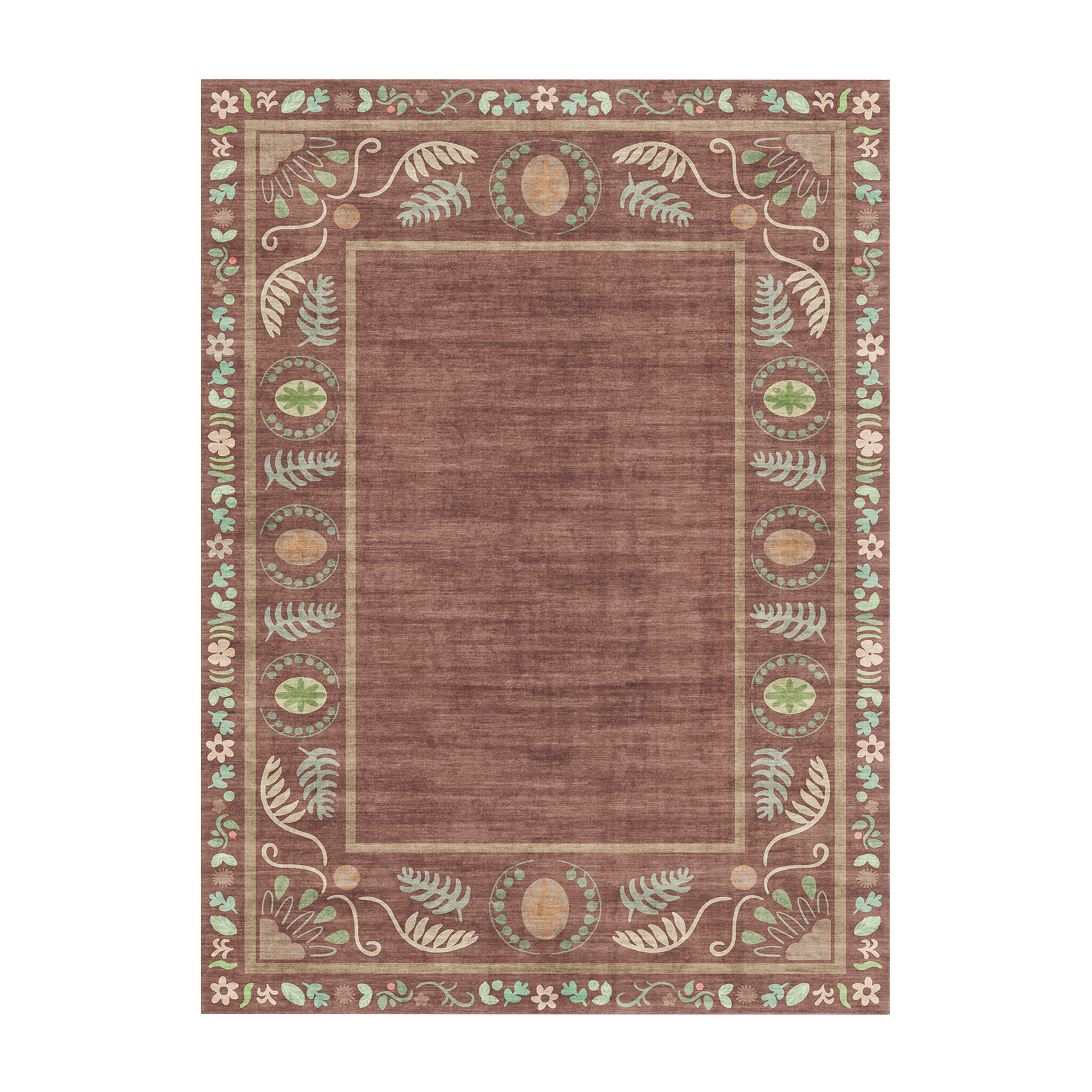 Outdoor-Teppich - Maui Border Braun - sfeer