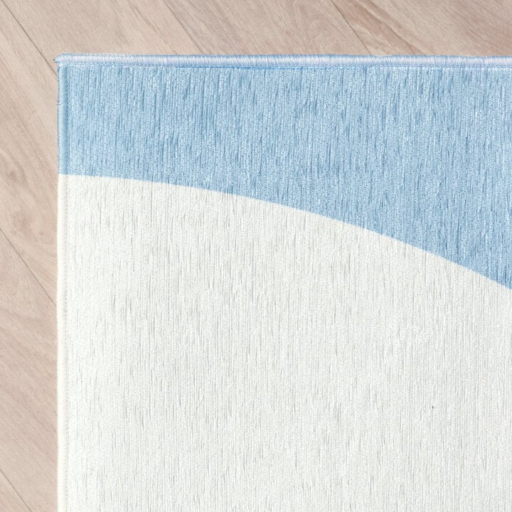 Geometrischer Teppich - Swing Shapes Blau Braun