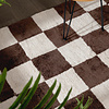 Teppich Kariert - Blox Braun Weiß - thumbnail 2