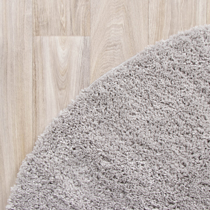 Teppich Hochflor Rund - Lofty Hellgrau