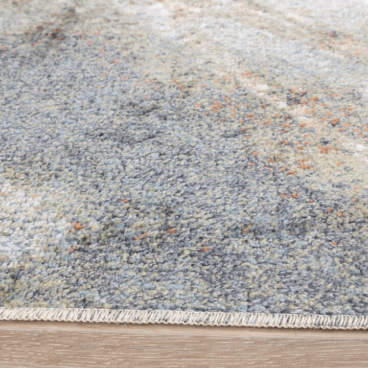 Waschbarer Teppich Rund - Misha Lines Creme Braun