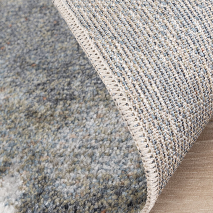 Waschbarer Teppich Rund - Misha Lines Creme Braun