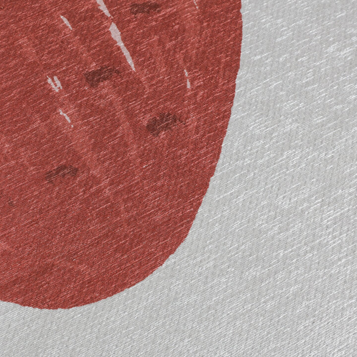 Waschbarer Kinderteppich - Mick Erdbeere Rot