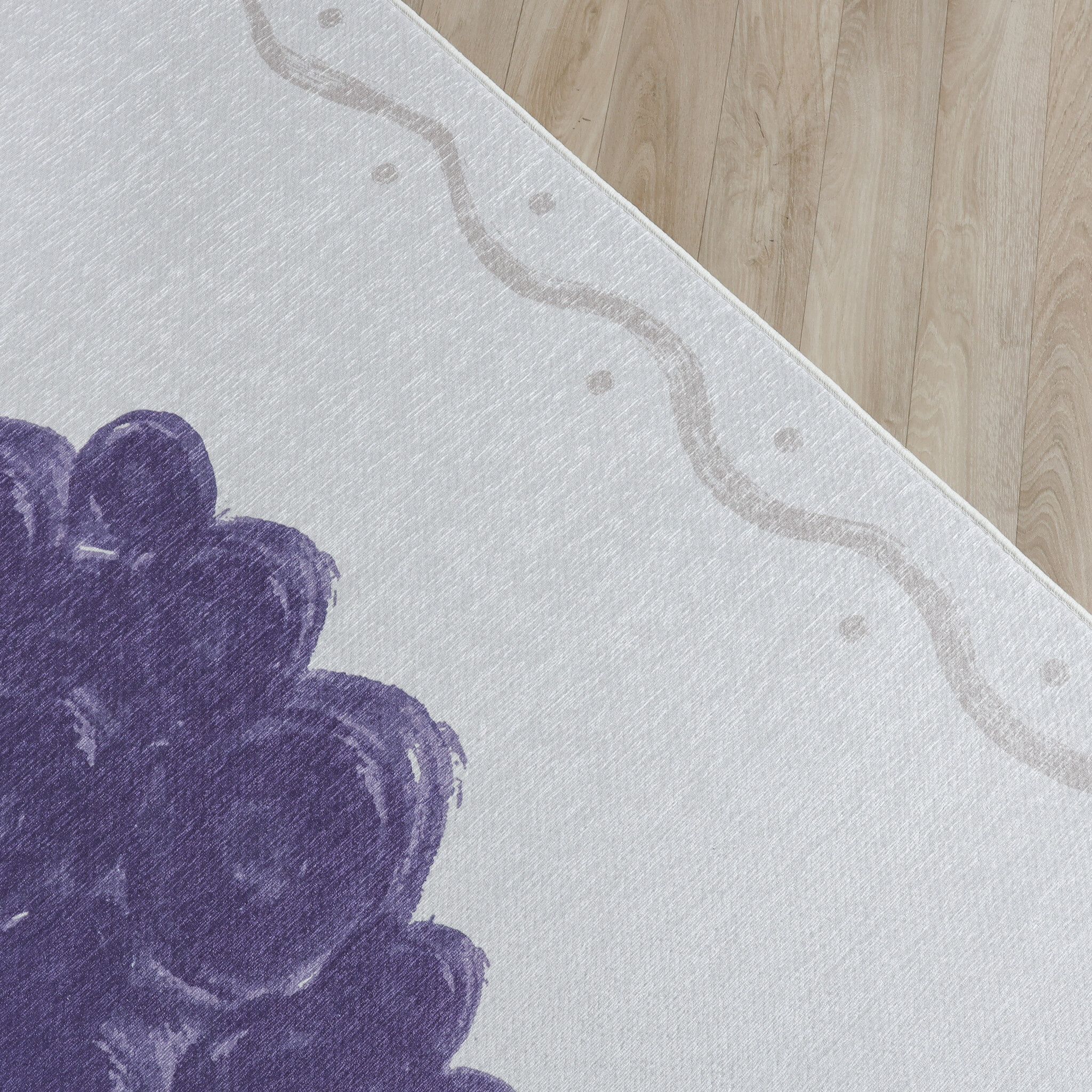 Waschbarer Kinderteppich - Mick Traube Violett - sfeer