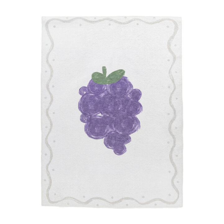 Waschbarer Kinderteppich - Mick Traube Violett