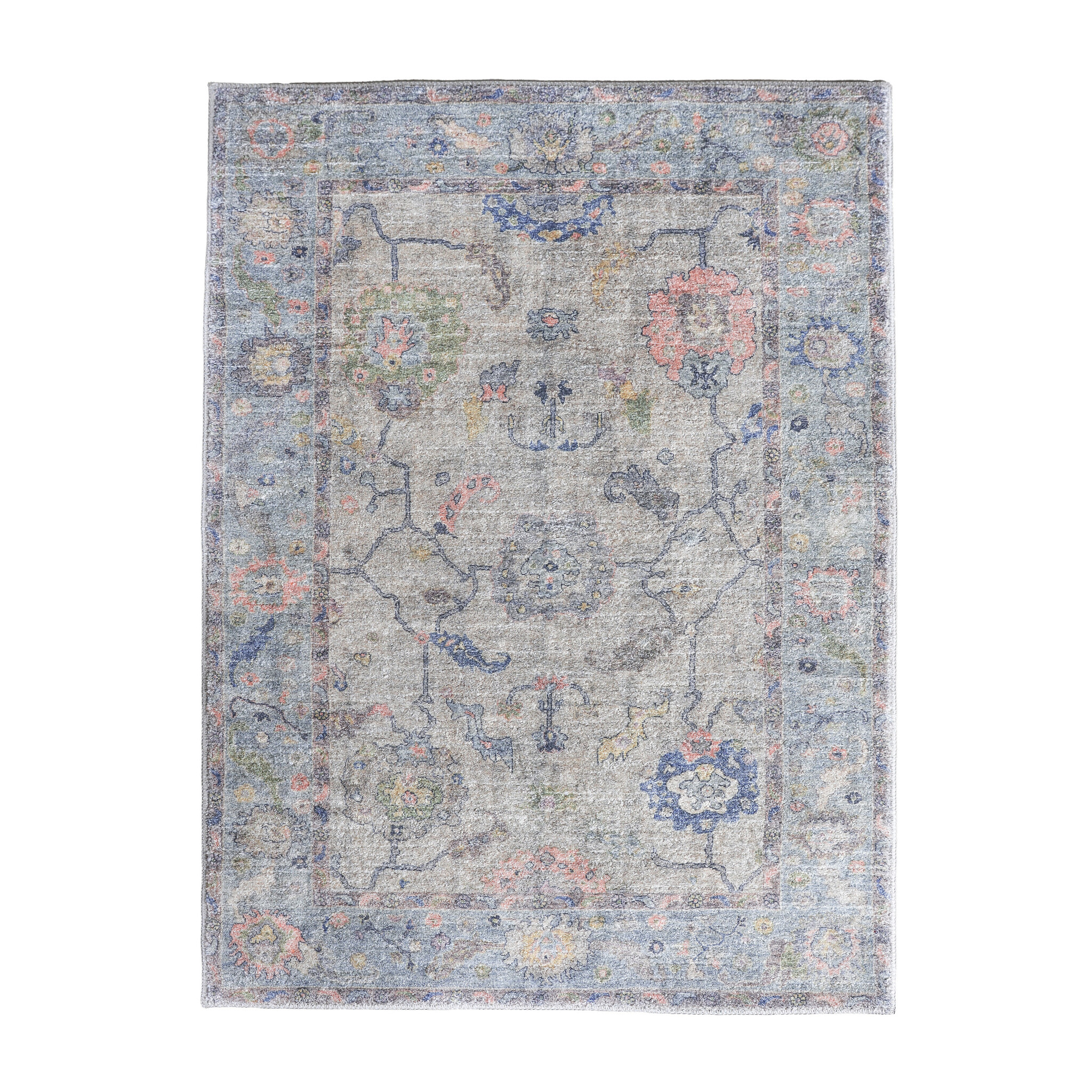 Vintage Teppich - Matteo Oriental Blau Beige - sfeer