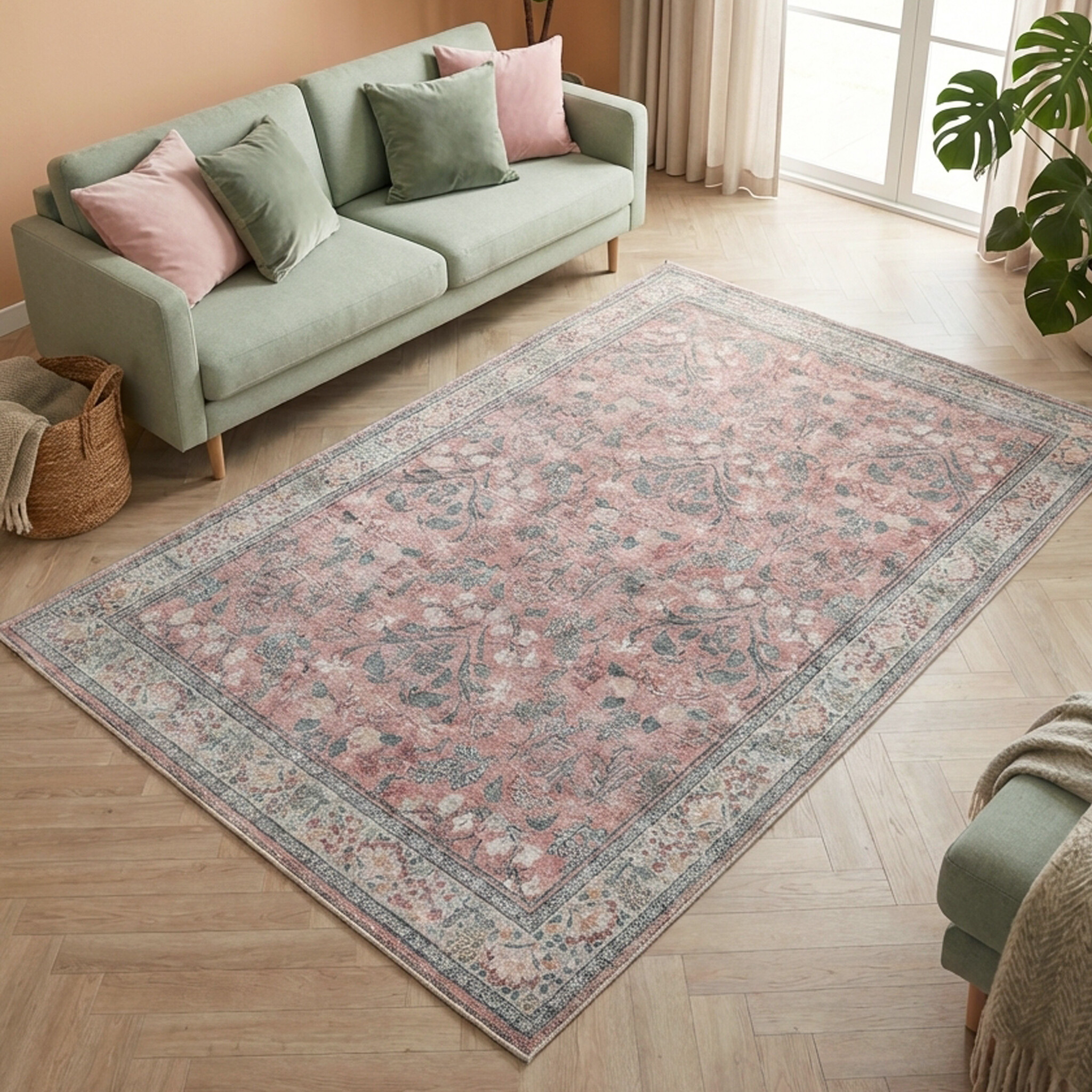 Vintage Teppich - Matteo Floral Terra Beige