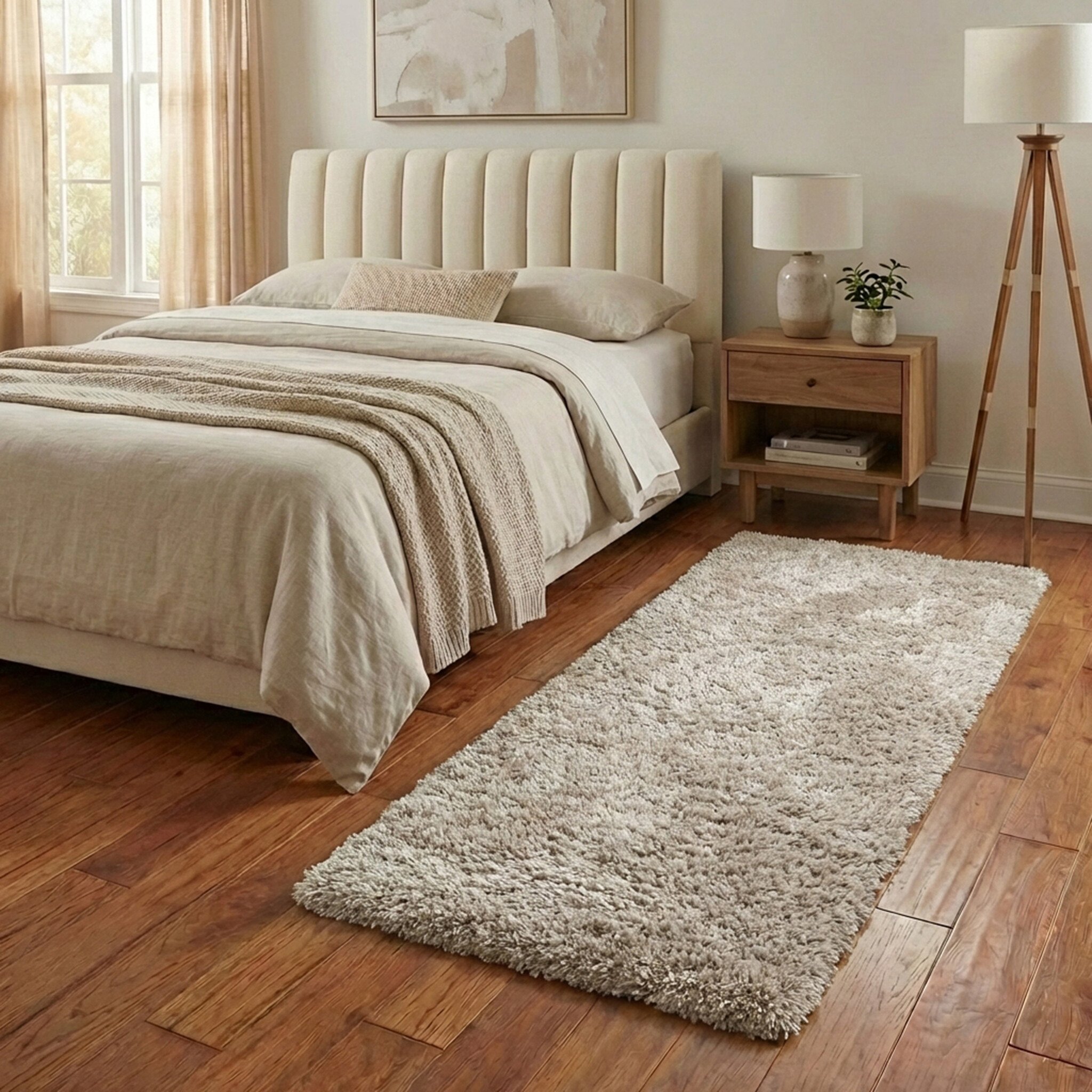 Waschbarer Läufer - Blaze Beige Grau