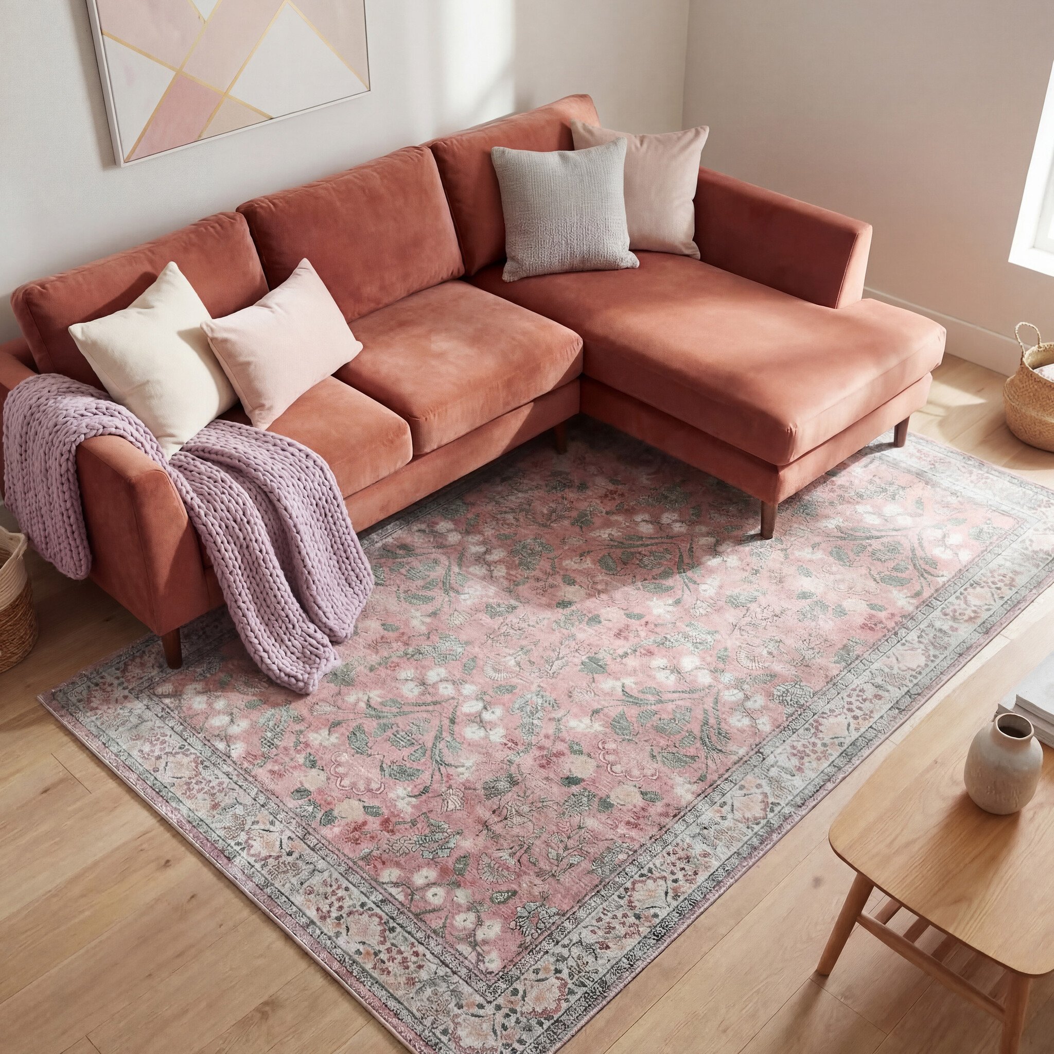 Vintage Teppich - Matteo Floral Terra Beige