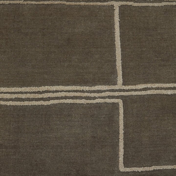 Wollteppich - Harvey Lines Braun