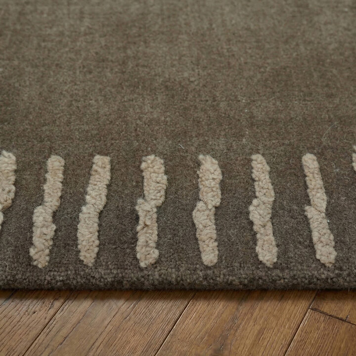 Wollteppich - Harvey Lines Braun