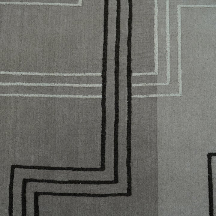 Wollteppich - Harvey Lines Grau