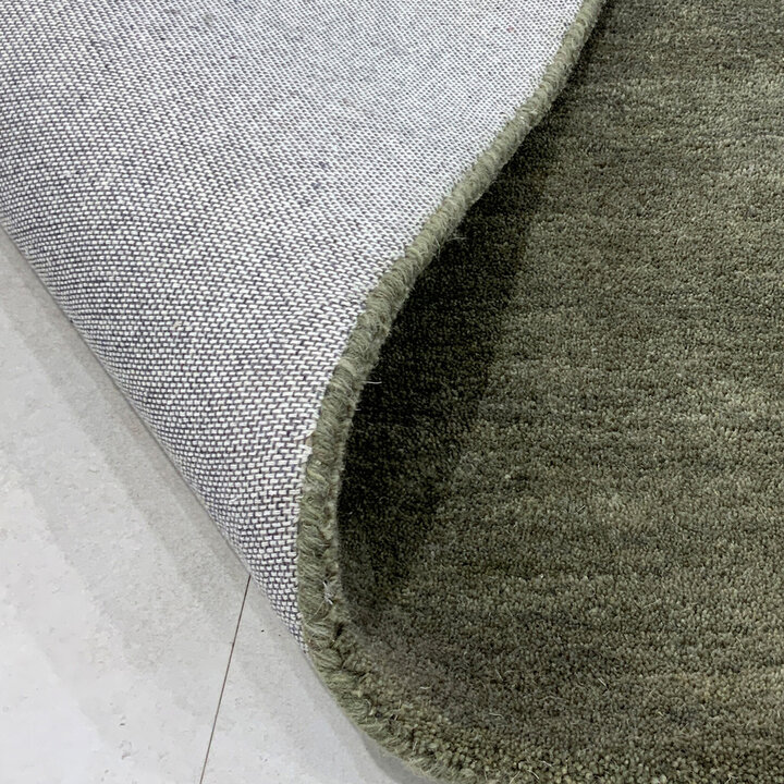 Wollteppich rund - Leone Grün