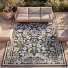 In - & Outdoorteppich - Bloom Oriental Blau - thumbnail