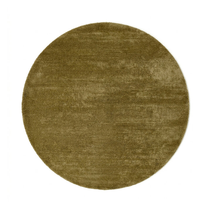 Wollteppich rund - Leone Olivgrün