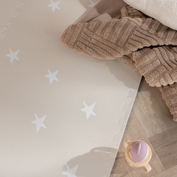 Puzzlematte - Alfie XL Stars Grau/Beige