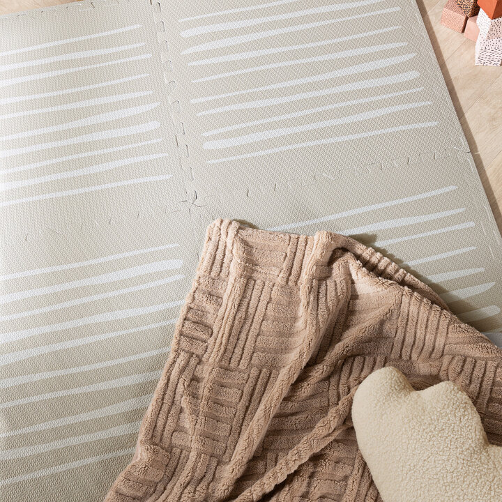 Puzzlematte - Alfie XL Stripes Grau/Beige