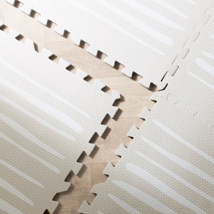 Puzzlematte - Alfie XL Stripes Grau/Beige