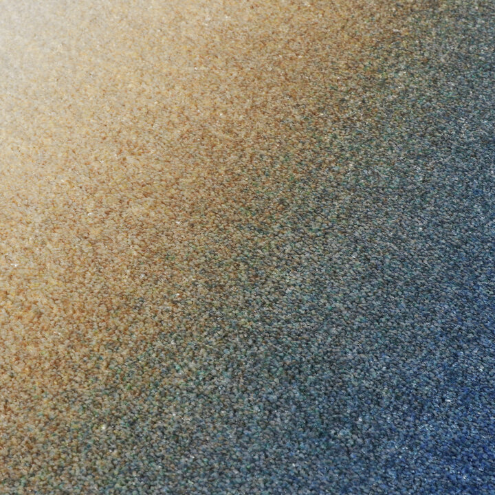 Teppich Organisch - Mellow Blau Gelb